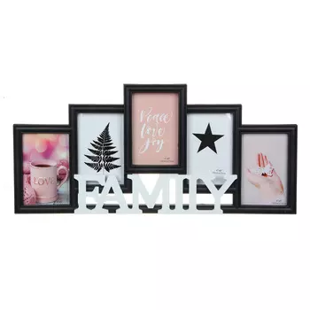 Фоторамка на 5 фотографий, 55x25 см, пластик