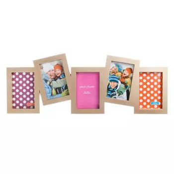 Фоторамка на 5 фотографий, 62х24х2,5см, пластик