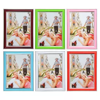 Фоторамка пластик 10х15см, 6 цветов, D3-6