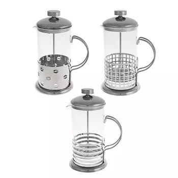 Френч-пресс 600 мл Ивет, стекло/нержавеющая сталь
