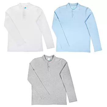 Футболка для мальчиков, длинный рукав, поло, 100% хлопок, рост 122-140