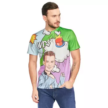 Футболка спортивная для взрослых «КИРЯ», размер XL, 100% полиэстер, комикс