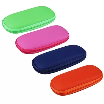 Футляр для очков на молнии, ПУ, ЭВА, 16,5х6,5см, 4 цвета