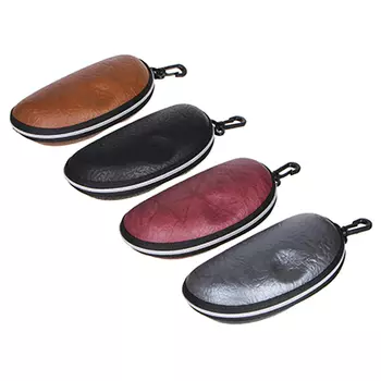 Футляр для очков на молнии с карабином, ПУ, ЭВА, 16,5х8см, 4 цв., Ф-2019/1