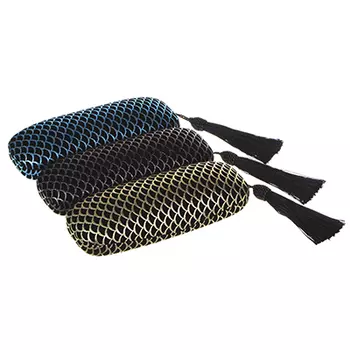 Футляр для очков с кисточкой, ПУ, полиэстер, 16х5,5см, 3 цвета