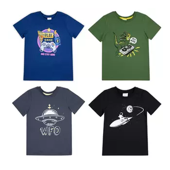 GALANTE Футболка детская с принтом для мальчика 3-9 лет, 100% хлопок