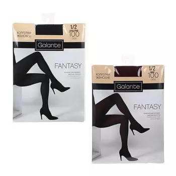 GALANTE Колготки капроновые 100 DEN матовые цветные, 85% полиамид, 15%эластан, р-р 1/2,3/4, 2 цвета