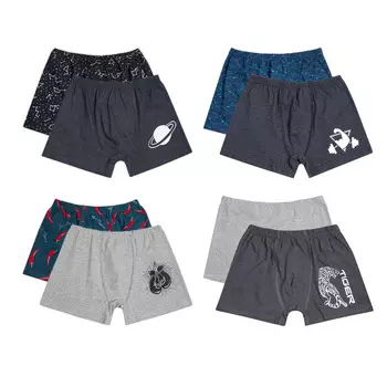 GALANTE Набор трусов 2шт, боксеры мужские, 100% хлопок, р-р 48-54, 4 принта