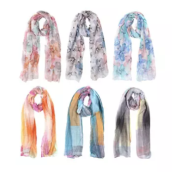 GALANTE Палантин женский Акварель, 100% полиэстер, 70х175см, 2 дизайна