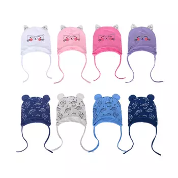 GALANTE Шапка детская, 65% полиэстер, 35% хлопок, р-р 52, 2 дизайна, арт.5