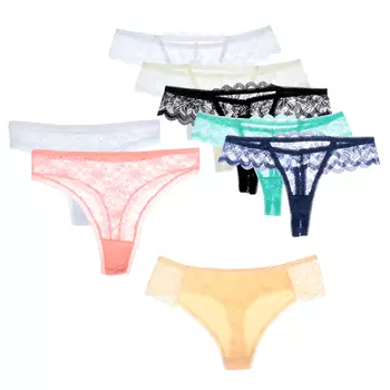 GALANTE Трусы женские стринги кружево, 95% хлопок 5% спандекс, размер 44, 46,48,50