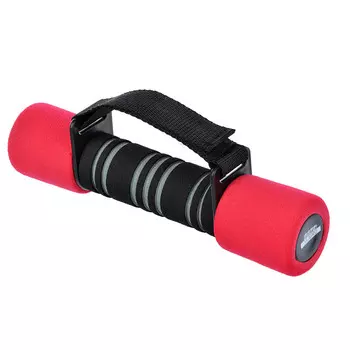 Гантель с фиксатором, вес 1 кг, поролон, металл, пластик , 4 цвета, SILAPRO