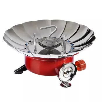 Газовая плита лепестковая ЕРМАК пьезо, под цанговый баллон, 1,3 кВт, 15х15х12см