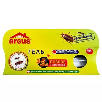 Гель шприц универсальный от тараканов и муравьев (фипронил) АРГУС 30г, арт.М-100, AR-695