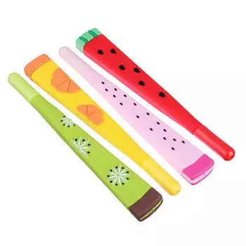 Гелевая ручка Фрукты, синяя, 4 дизайна