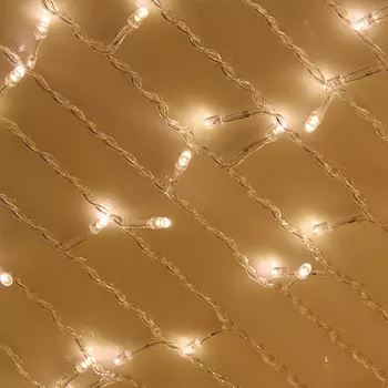 Гирлянда электрическая Бахрома 96LED, 2х0,5м, 16 нитей, шампань, 220В