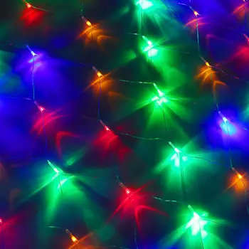 Гирлянда электрическая сетка СНОУ БУМ 144 LED, 1,6x1,6 м, мультицвет, 8 режимов, прозрачный провод