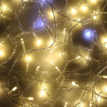 Гирлянда электрическая Вьюн СНОУ БУМ 10 м, 100LED, мерцание 10 LED, шампань, мерцание