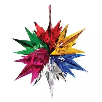 Гирлянда-подвеска СНОУ БУМ 33х30см, ПВХ, в виде Звезды, 6 цветов