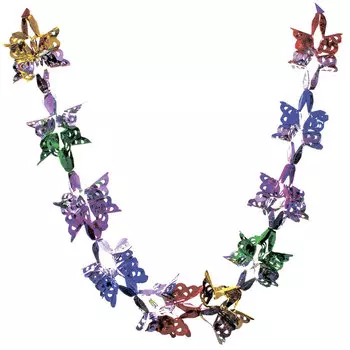 Гирлянда-растяжка СНОУ БУМ 18,5х18,5х200см, ПВХ, многоцвет, в виде Снежинки, MYH049