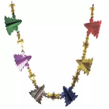 Гирлянда-растяжка СНОУ БУМ "Елочка" 20х19х200см ПВХ, многоцвет, MYH-134