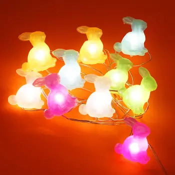 Гирлянда с насадками "Кролики", 1 метр, 10лампочек