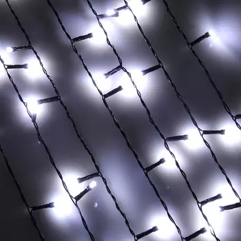 Гирлянда светодиодная Бахрома СНОУ БУМ 96LED, 3x0,7 м, белый, ПВХ провод, 220В