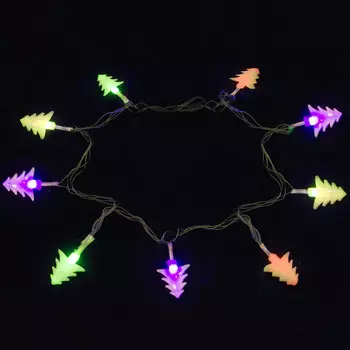 Гирлянда светодиодная СНОУ БУМ, 4 м, 25LED, с насадками "Ёлочка матовая", RG/RB хамелеон, авторежимы