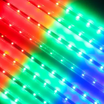 Гирлянда светодиодная СНОУ БУМ "Сосульки" 30 см, 8 нитей, "Метеоритный дождь", 220В