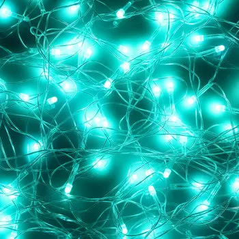 Гирлянда светодиодная Вьюн СНОУ БУМ 9 м, 100 LED, аква, 8 режимов, прозрачный провод, 220В