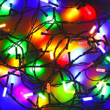 Гирлянда светодиодная Вьюн СНОУ БУМ 9м, 100 LED-призма,мультицвет, 8 режимов