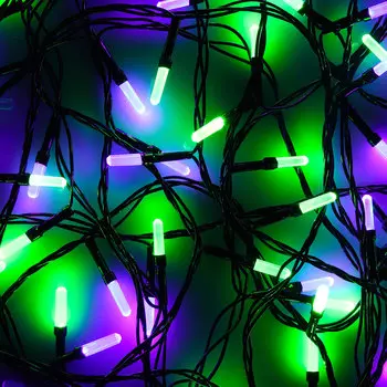 Гирлянда светодиодная Вьюн СНОУ БУМ 9м, 100 LED-призма, "Уральские самоцветы", 8 режимов, ПВХ, 220В