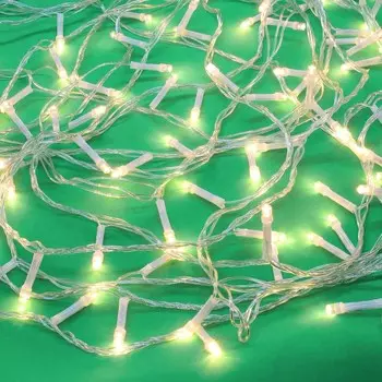 Гирлянда светодиодная Вьюн СНОУ БУМ 9м, 100 LED, шампань, постоянное свечение, 220В