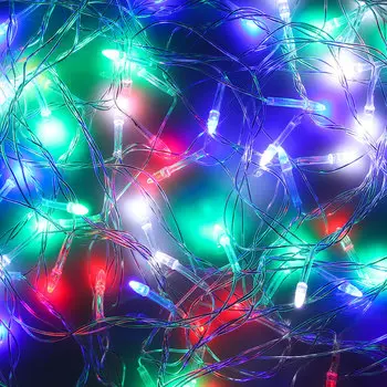 Гирлянда светодиодная Вьюн СНОУ БУМ 9м, 100 LED-Свеча,мультицвет, 8 режимов, 220В