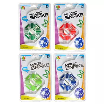 Головоломка Змейка, пластик, 13,6х6х19,5см, 4 дизайна