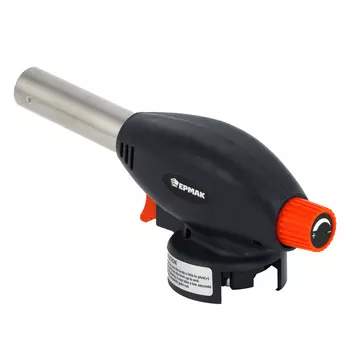 Горелка газовая ЧИНГИСХАН с пьезорозжигом, цанговый захват, широкое cопло; 17х6,6х5,1см