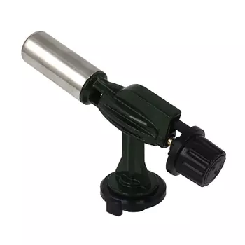 Горелка газовая ЧИНГИСХАН с пьезорозжигом, цанговый захват, широкое сопло; 14х4х7,5см