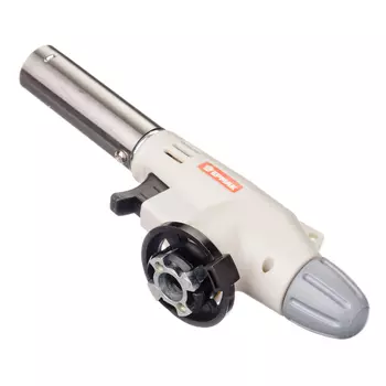 Горелка газовая ЕРМАК пьезо, на цанговый баллон, сопло 16мм, 1 кВт, 17х4х6см