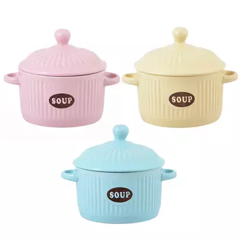 Горшочек для запекания 450 мл, керамика, 3 цвета, MILLIMI "Ирина"