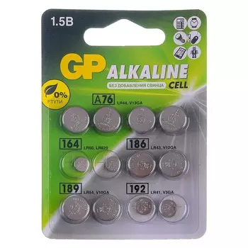 GP Батарейки комплект ACM02-CR12, 12 шт