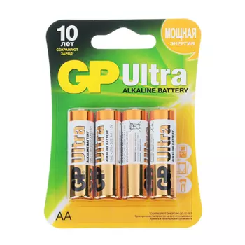 GP Ultra Батарейки 4шт, тип АА,15A-BC4, BL