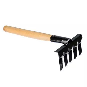 Грабли 5-ти зубые витые, эмаль с/ч ГВ-5