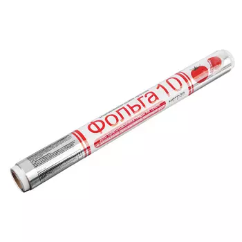 GRIFON Фольга алюминиевая 29см х 10м, особо прочная 14мкм, в пленке, 500-012