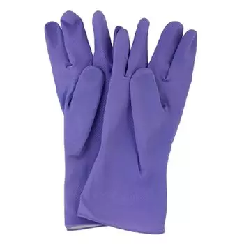 GRIFON Перчатки латексные "Вельвет" с хлопковым напылением, Лаванда и VE, р-р S, 303-310