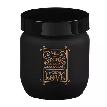 HEREVIN Блэк Эдишн Банка для сыпучих продуктов, стекло, 425мл, 146357-818