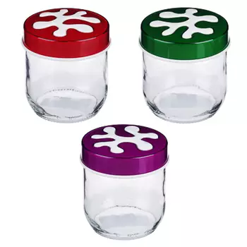 HEREVIN Пазл Банка для сыпучих продуктов, стекло, 425мл ,3 цвета, 135357-817