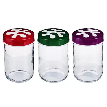 HEREVIN Пазл Банка для сыпучих продуктов, стекло, 660мл, 3 цвета, 135367-815