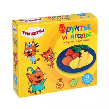 ХОББИХИТ Набор для лепки Юный кулинар мини "Три кота", 8 пр., полимер, 17х15х4см, 3 дизайна