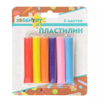 ХОББИХИТ Набор пластилина, 6 цв. по 10г