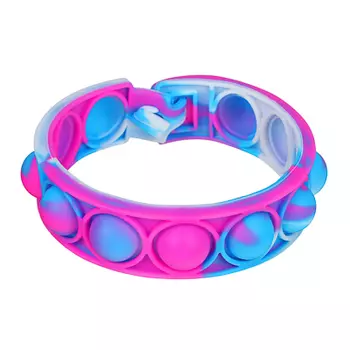 ИГРОЛЕНД Антистресс-головоломка Браслет POPIT, 25,5х3см, ПВХ, 4 дизайна